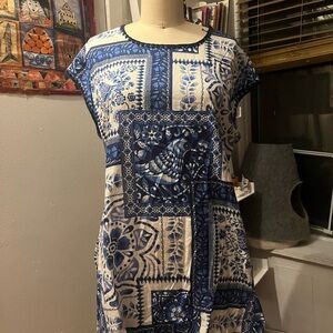 Linen summer mini dress boho hippie